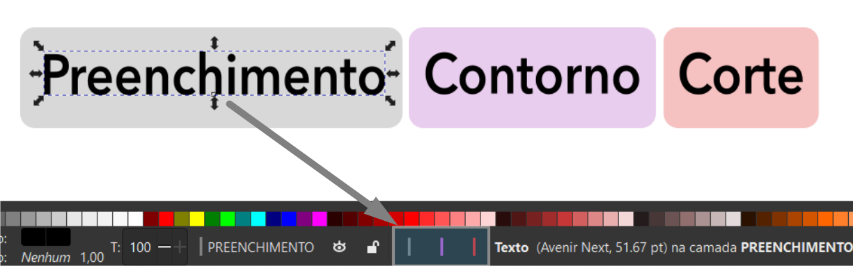 Modos de corte, contorno e preenchimento no Due Studio