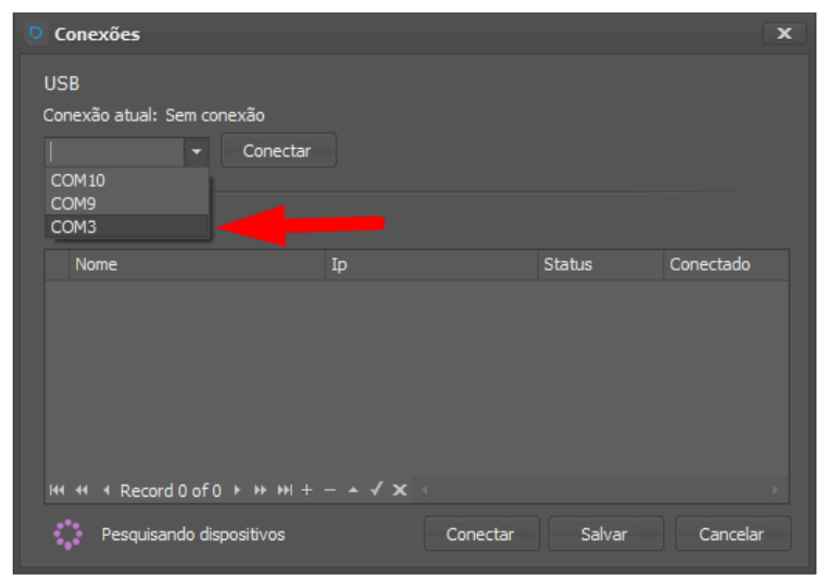 Conexão USB da Due Flow no Due Studio